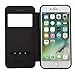 Nouske Swipe Case for iPhone 7 iPhone 8 with Stand/Window View/Magnetic Closing/TPU Bumper/Flip Full Cover Black