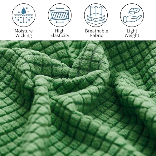 Image of Moisture Wicking Bed Headboard Cover For King Size, Snug Fit Head Board Covers For Beds, Breathable And Washable Double Bed Back Cover, Universal Fit Headboard Slipcover For King Size Beds (Green)