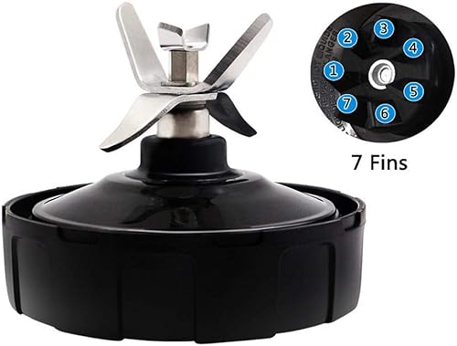 Miniatura 8 de 7 aletas Ninja Bullet Blade Ninja Blender piezas de repuesto, piezas de licuadora Ninja para Ninja Blender Auto iQ BL2012 BL480-30 BL490-30 BL642W