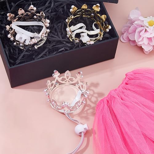 Set de ropa para mascotas con corona y tutú princesa miniatura 5