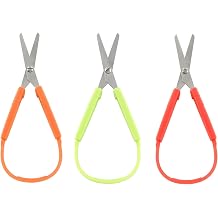 3Pcs Mini Loop Scissors, 5.5" Adaptive Scissors for Kids