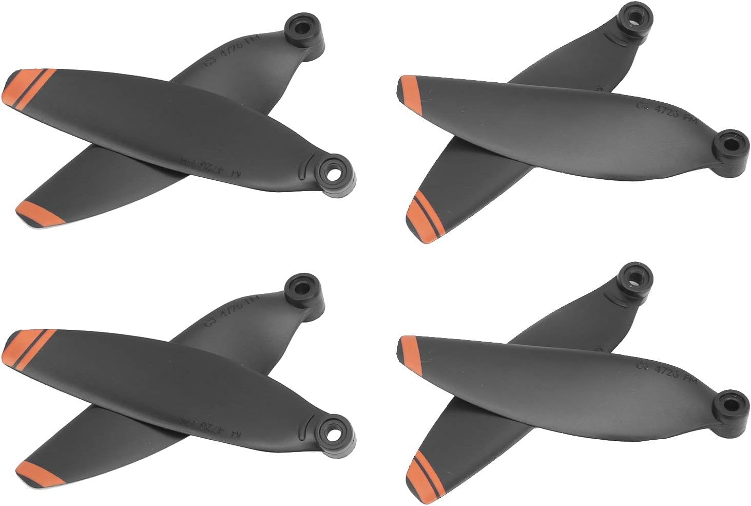 Hsthe Sea 8pcs Propellers for DJI Mini 3 Pro, Replaceable Propellers for Drones, Low Noise Wing Blade Propeller Blade Drone Accessories for DJI Mini 3 Pro (Black Orange)