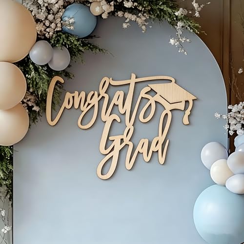 Class of 2026 Decorations Congrats Grad Signs for Graduation Backdrop Congrats Grad Backdrop Grad Party Decor Senior Sign 2026 Graduation Decorations