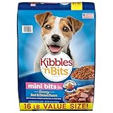 Kibbles 'N Bits Small Breed Mini Bits Savory Beef & Chicken Flavors Dog Food, 16-Pound(Pack of 1)