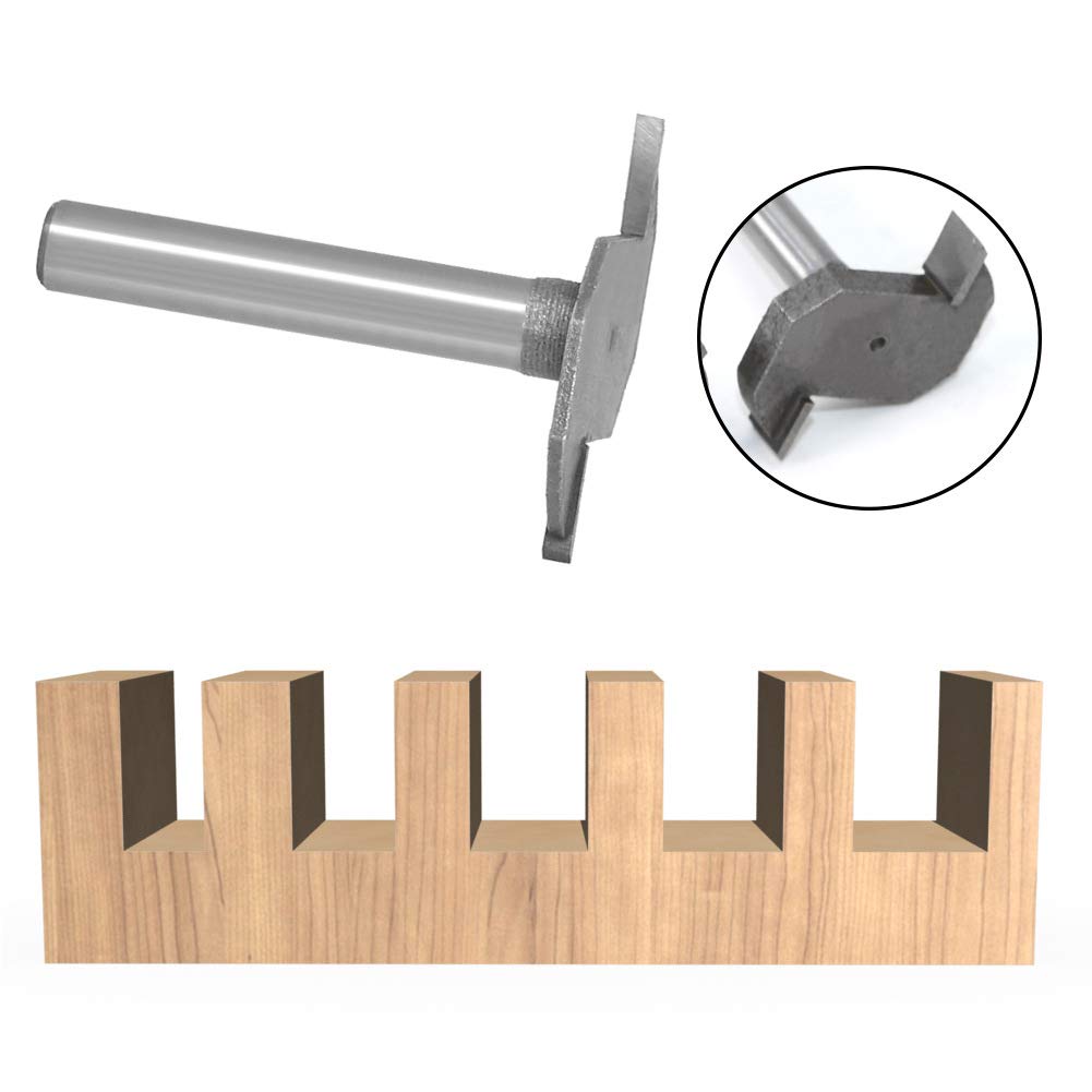 Slot Router Bits with 1/4" Shank 5PCS Slotting Cutter Router Bit Set Cutting Heigh:5/64",3/32",1/8",3/16",1/4". — Amazon image 7