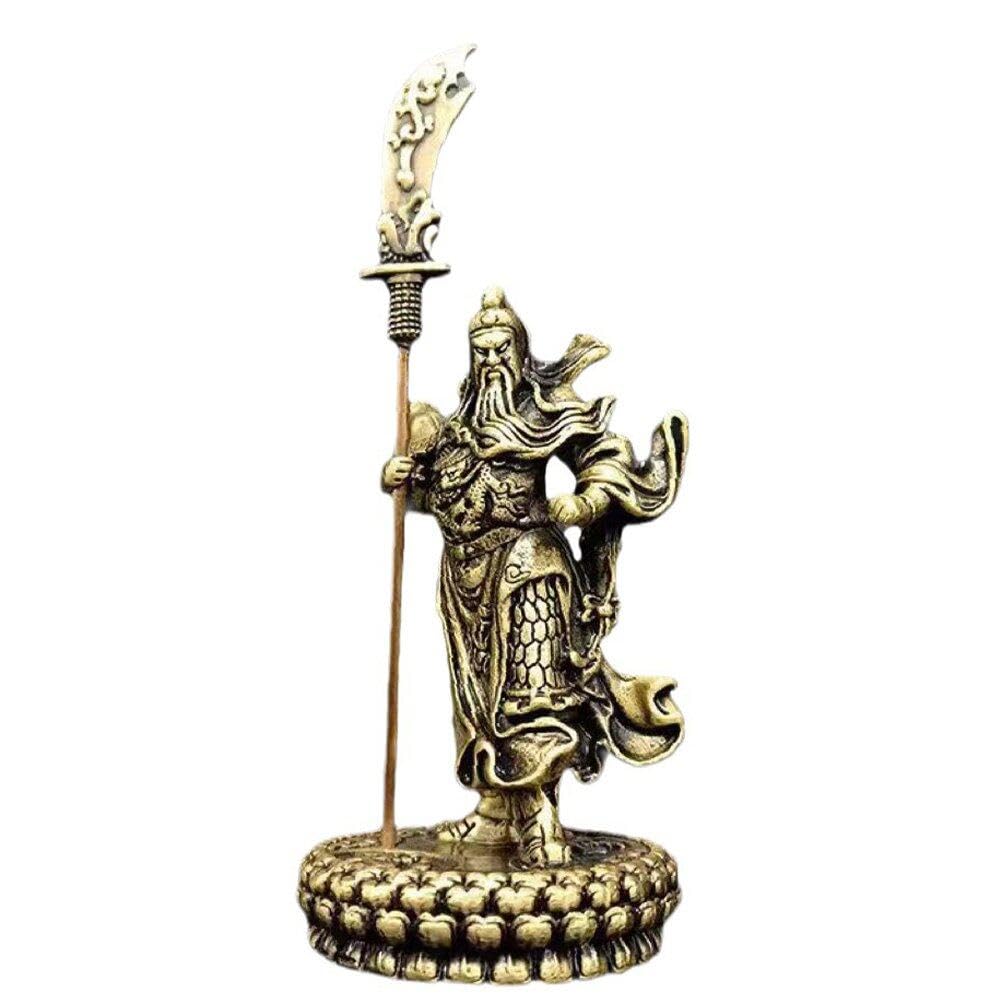 Luxylei Chinese Feng Shui Guan Yu Statue Guan Gong Army General Statue Figurines Vintage Decor Home Office Decoration Decor Good Lucky Gifts