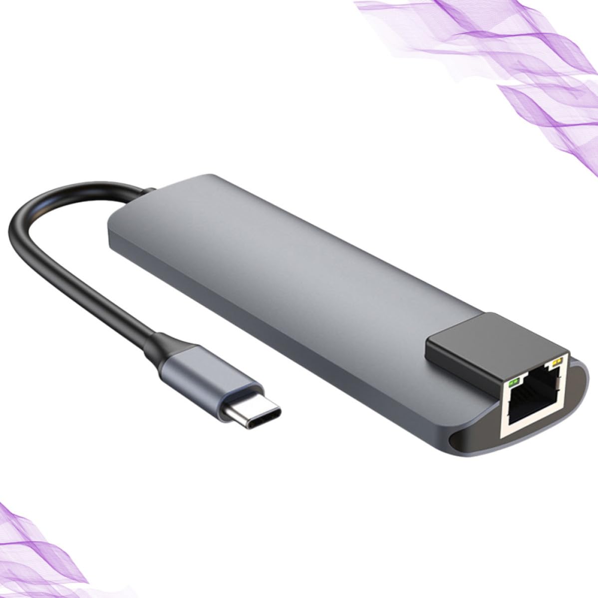 Hub Type-c 5 in 1 in Metallo con Ricarica Pd3.0, Porte USB 3.0