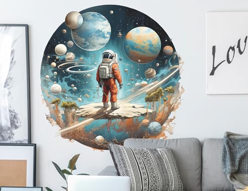 Vinilo Decorativo Astronauta Espacial 3D Para Pared Niños miniatura 1