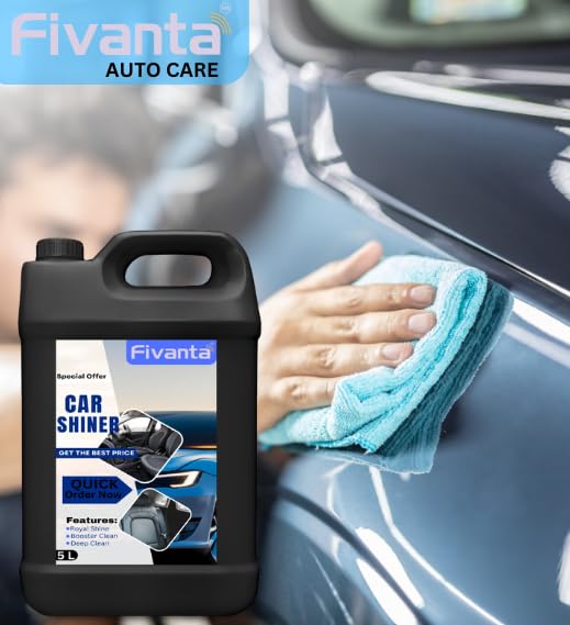 Image of car Shiner liquid 10L shiner Vinyl & Leather Polish For Clean Shine & Protection for Car, New Look, Dashboard, Seats, Leather Goods Jacket, Handbag Wallet Belt Pack Of 2 (10 Litre, A7)