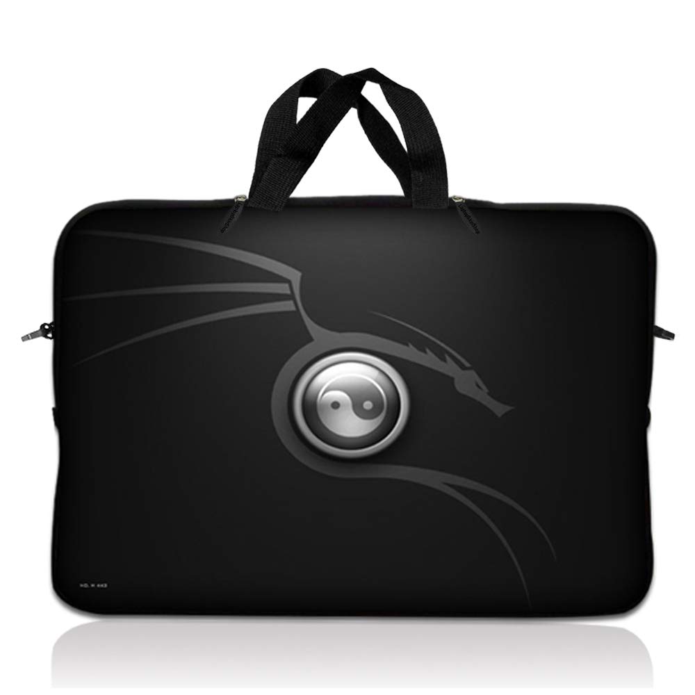 LSS 12.3 inch Laptop Sleeve Bag Carrying Case Pouch with Handle for 11" 11.6" 12" Acer, Asus, Dell, Hp, Sony, Toshiba, Pink Plumeria Flower — view 7