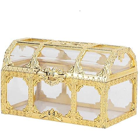 MAGT Candy Box, 12pcs Hochzeit Zuckerdosen Vintage Chocolate Box Transparente Kunststoff Candy Geschenkbox Cover