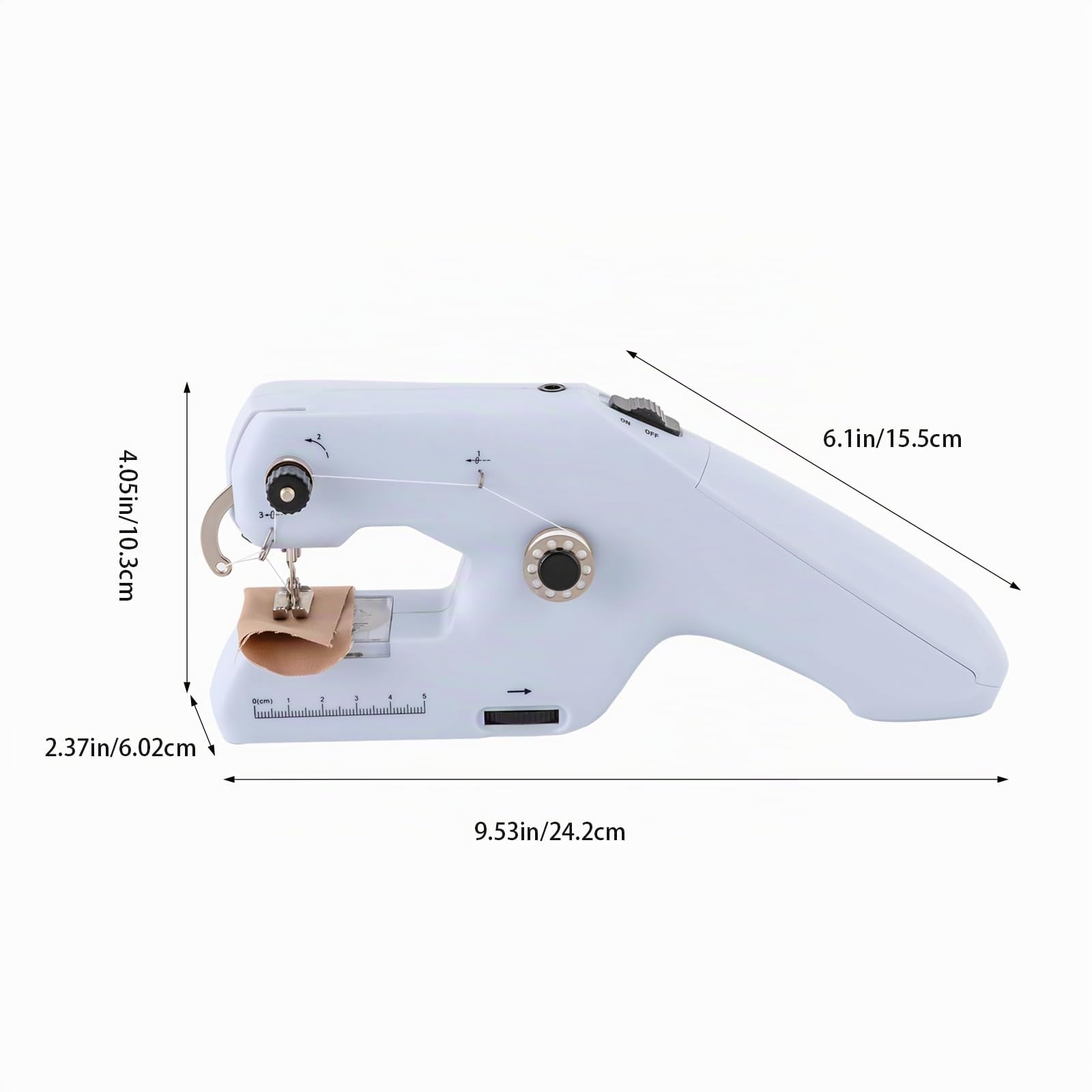 Mini macchina da cucire portatile compatta macchina da cucire elettrica leggera per principianti viaggi e uso domestico