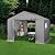 Best Choice Products 10x8ft Outdoor Storage Shed, Carport, Canopy Shelter, Dual Doors & Windows, Metal Frame, Weather-Resistant, Perfect for Storing Motorcycle, Bike, Garden Tools – Gray