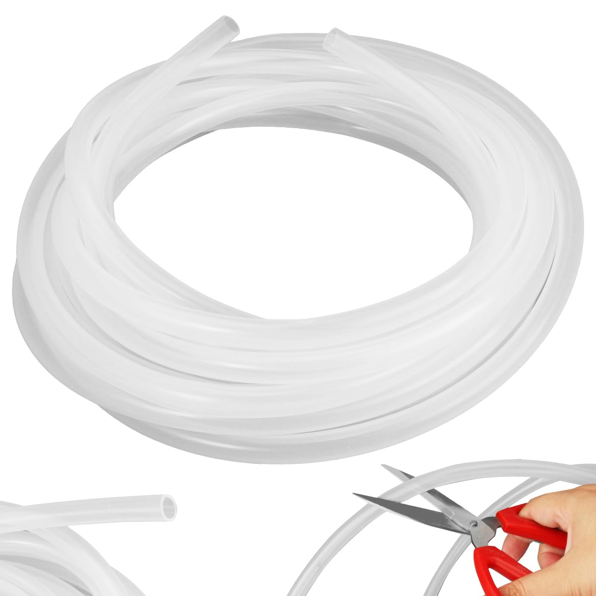5 m Tubo Flessibile in Silicone 8mm Id X Od 10mm Spessore Della Parete 1mm Tubo Trasparente, Resistenza Ad Alta Temperatura, Non Facilmente Deformabile per Riparazione Domestica Acquario