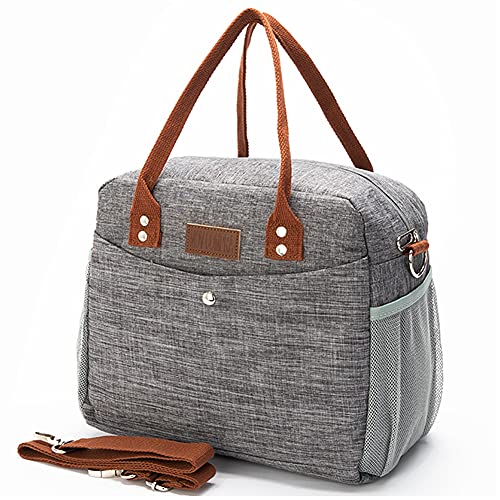 MOV COMPRA Reusable Lunch Bags for Women,Durable Waterproof Insulated Thermal Lunch Tote Bag, Cooler Lunch Bag for Women with Shoulder Strap for Work