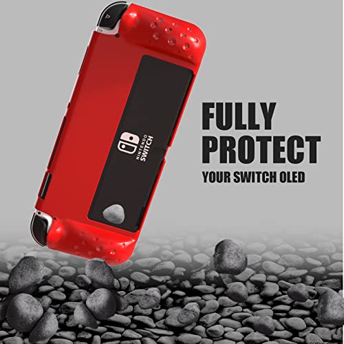 Switch Oled Case, Protective Case For Switch Oled, Switch Oled Tpu Case - Red #TOP4