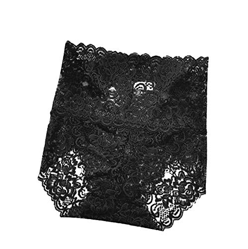 Lingerie femme sexy avec culotte haute en dentelle fine ajourée et extensible