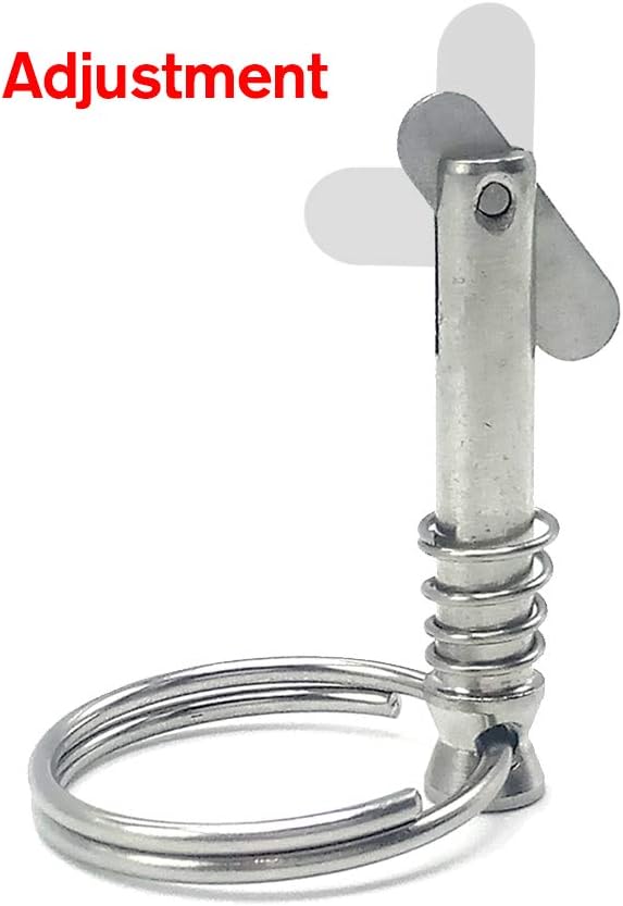 Amadget 4 PCS Bimini Top Pins, 1/4" Diameter Quick Release Pin w/Drop Cam & Spring, 316 Stainless Steel Removable Hinge Pins Marine Hardware : Sports & Outdoors