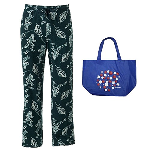 Croft & Barrow® Microfleece Scrambled Football Mens Lounge Pants & Tote-2 Piece Set (Large) Green