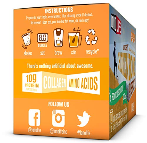 image for LonoLife Reduced Sodium Chicken Bone Broth Powder with 10g Protein, Pa