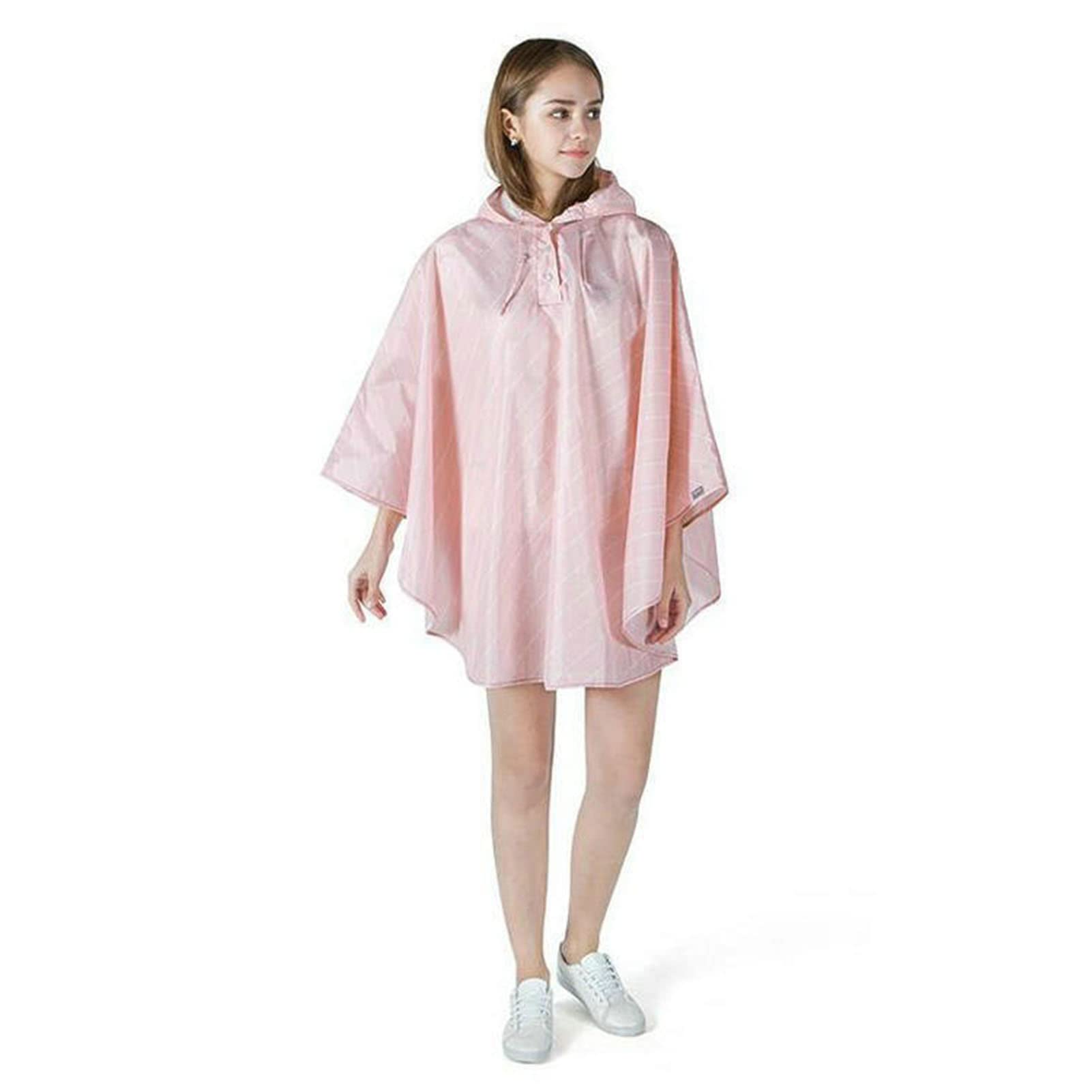 Poncho de pluie adulte pour camping et festivals à rayures
