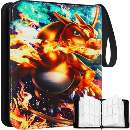 Álbum de recortes para Pokemon, 900 tarjetas, álbum de recortes, álbum de recortes para Pokemonalbum, 9 bolsillos, 50 páginas, soporte para tarjetas de poliuretano, tarjetas coleccionables con