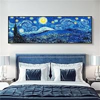 Diamond Painting Kit Van Gogh Notte Stellata 40x50cm - Grande Quadro Diamante Fai Da Te Con Perline R Tonde Per Adulti, Decorazione Casa