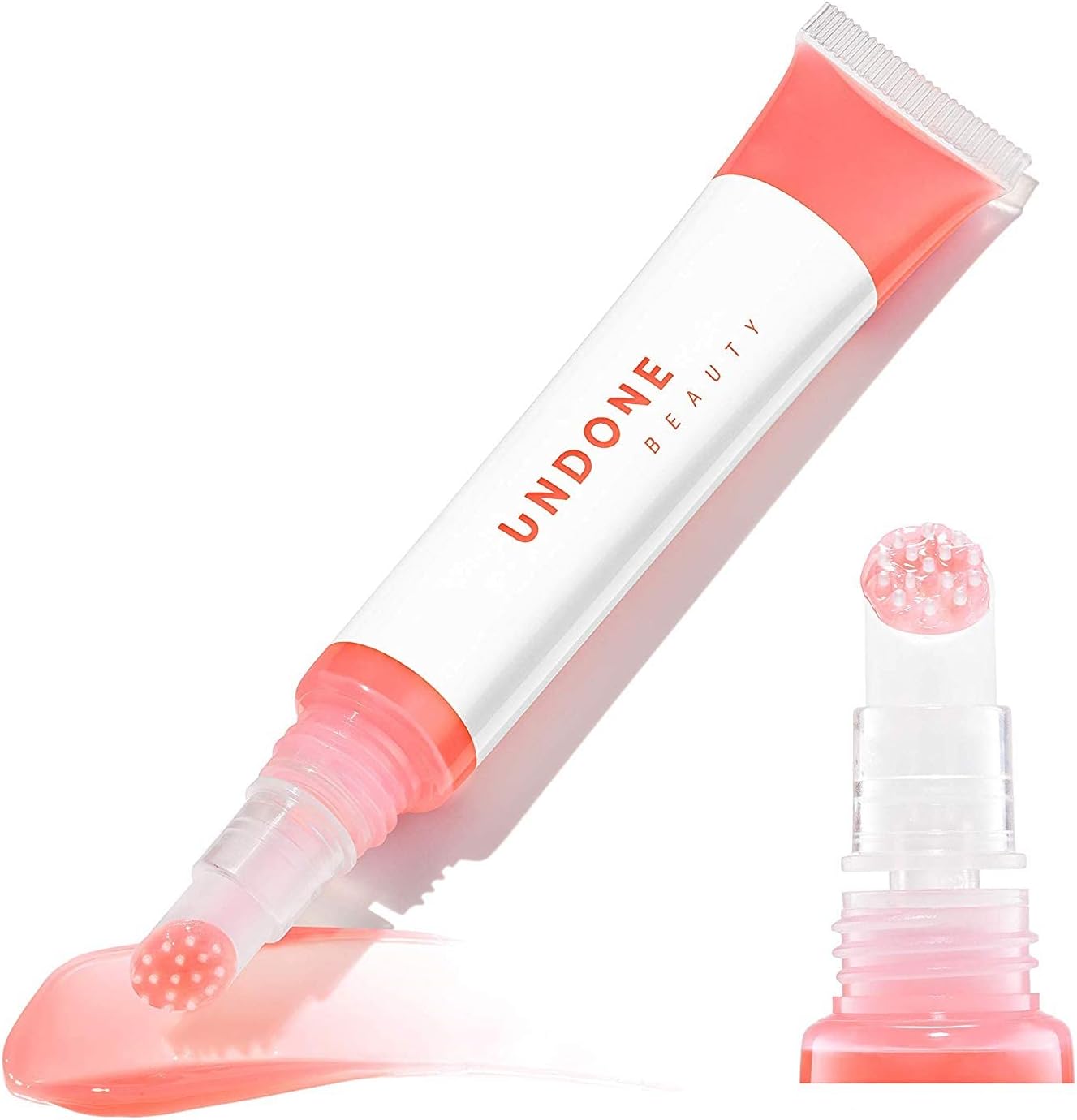 Undone Beauty Lip Life Moisturizing Sheer Balm Lip Tint with Exfoliating Tip for Gentle Dry Skin Removal and Colorless Non-Sticky Gloss - Natural Shea, Jojoba and Rose Hip for Smoothing - Clear