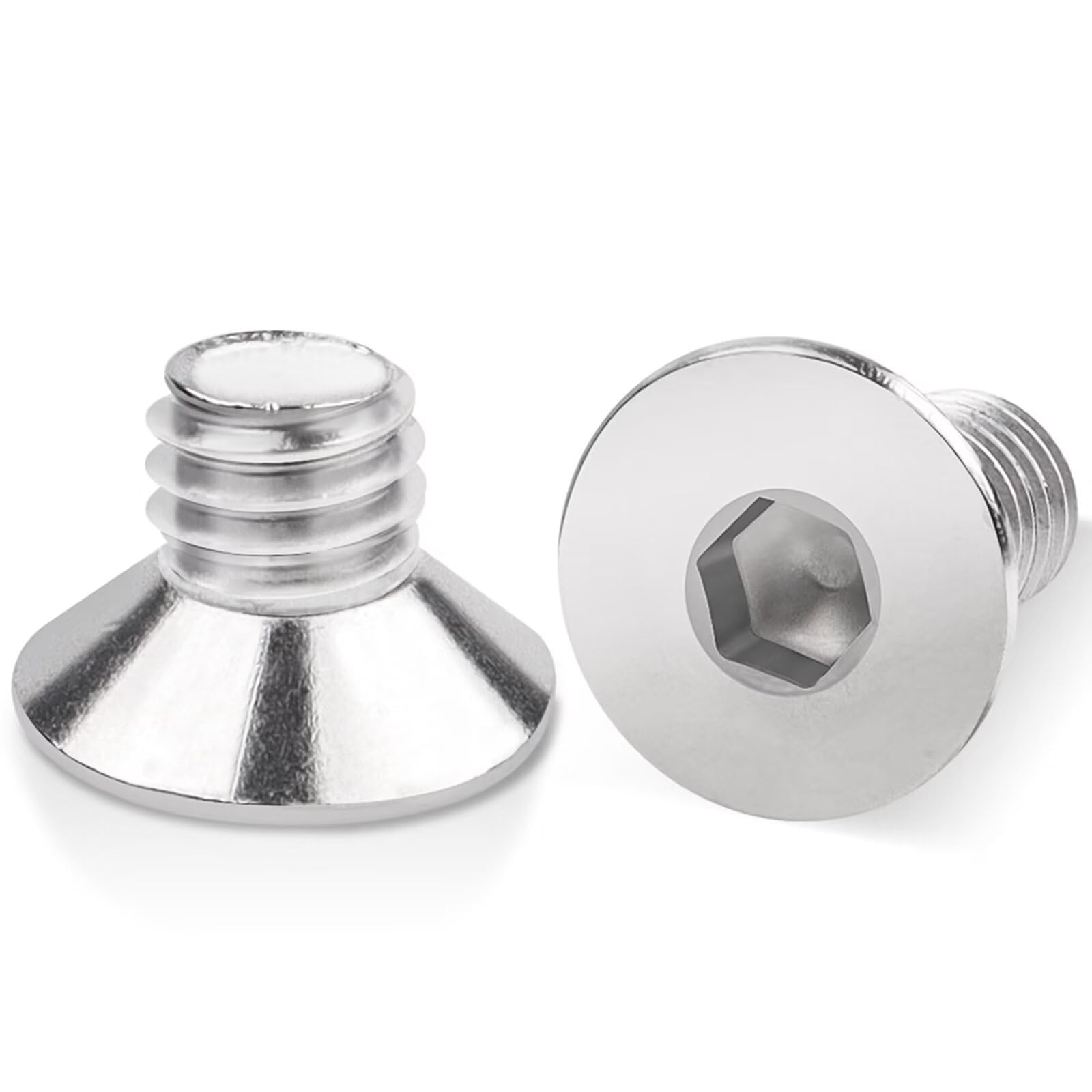 100 Stück M4x10mm Senkkopfschrauben Edelstahl, Leryati Din 7991 A2 V2A Senkkopf Innensechskant Senkschrauben Genannt, Senkschraube mit Innensechskant Vollgewinde Senkkopfschrauben mit Metrischen