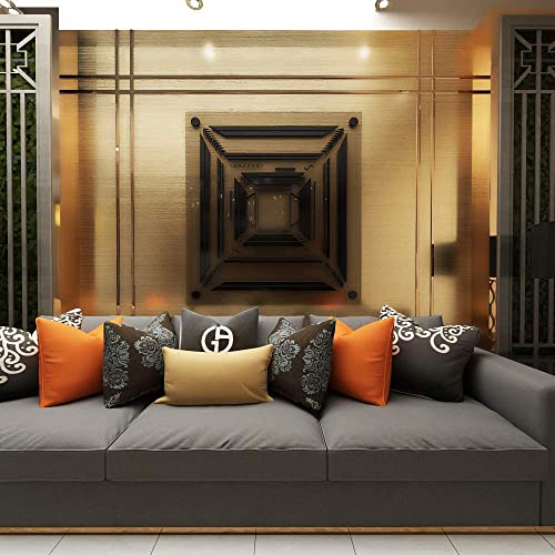 Image of WISDOM Vinyl Brushed Wallpaper Peel & Stick Wallpaper Stainless Contact Paper Self Adhesive Removable Wallpaper for Kitchen Cabinet Refrigerator Countertop (12x100 Inches, Gold Brushed)