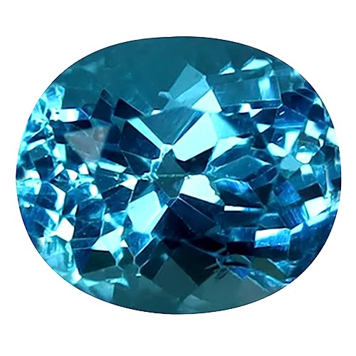 Apatite Bleue Naturelle Ovale 6x5mm | Pierre Précieuse Lâche du Brésil 1.03 ct pour Bijoutier