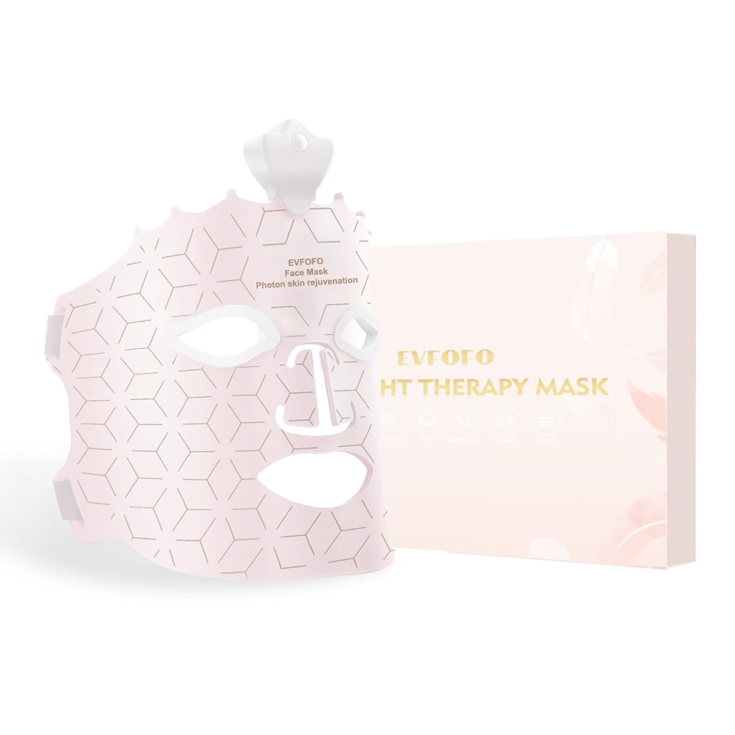 Product image of Red Light Therapy Mask for Face, Led Face Mask Light Therapy, 7 Colors LED Face Mask Light Therapy At Home, Pink