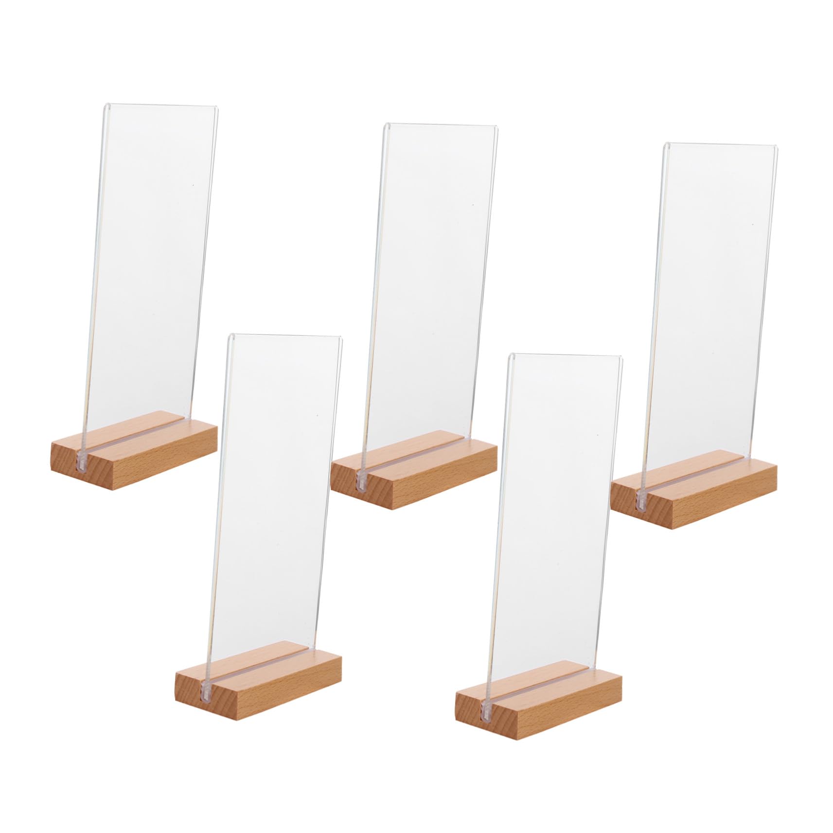 Présentoir acrylique Mipcase pack de 5 porte-menus verticaux de bureau pour restaurants