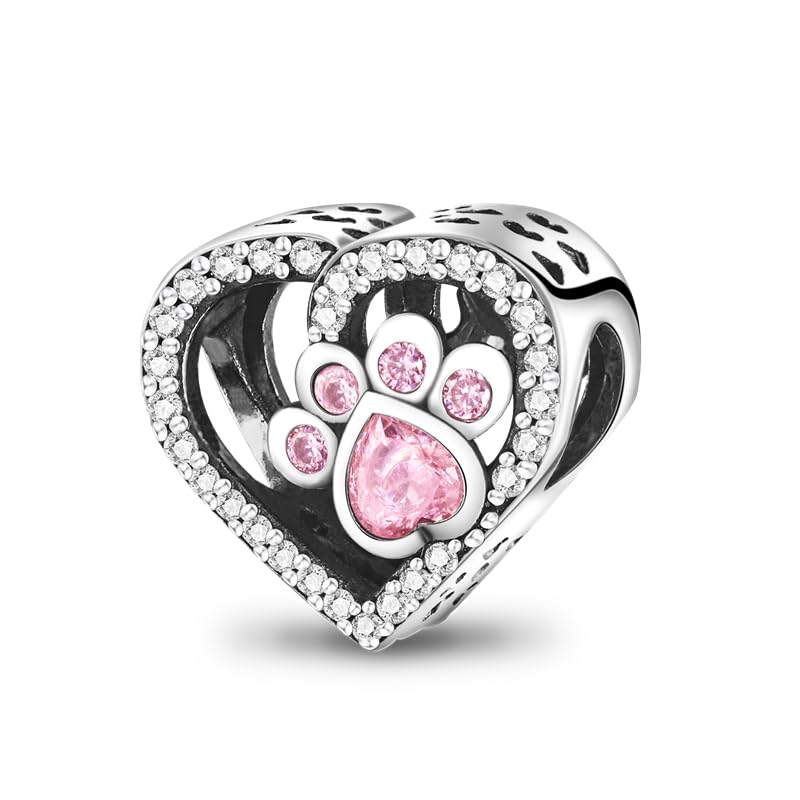 FLUFLO Charm Anhänger Damen 925 Sterling Silber für Armband Charms Beads passend für Pandora Armband und Halskette, Kompatibel mit Europäischen Armbänder für Frauen Mädchen C01