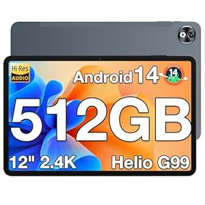 DOOGEE T40 PRO Tablet Android 14 Tablet 12 Pulgadas, 20GB RAM+512GB(TF 2TB) Tablet G99, Baterías 10800mAh(Type-c) 2.4K Pantalla IPS, Cámara 16MP+8MP/Dual SIM 4G/5G WiFi/Widevine L1/Octa Core