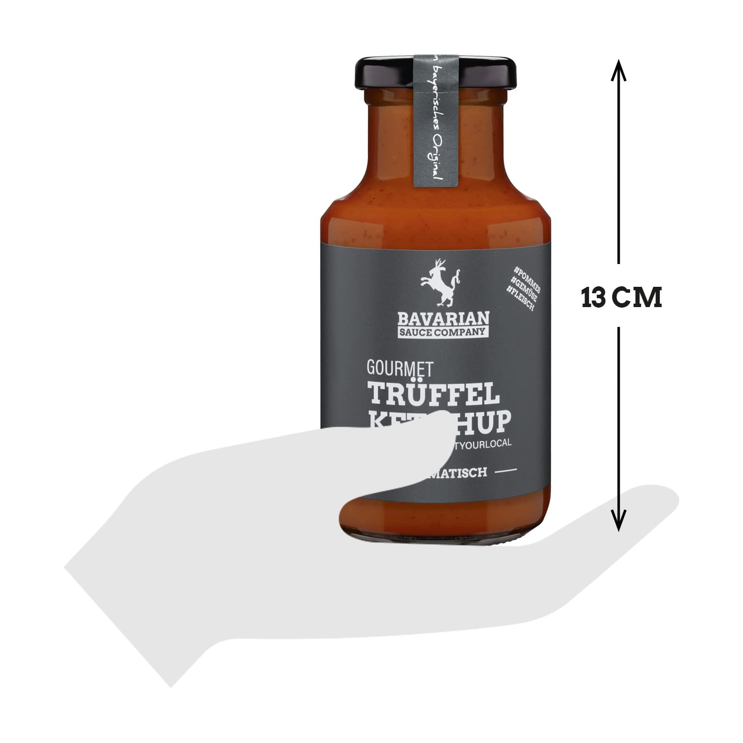 Bavarian Sauce Company Gourmet-Trüffel-Ketchup 6x250 ml | Fruchtiger Trüffel-Tomaten-Ketchup | Deutsche Herstellung | Lecker zu Pommes, Burger & Gegrilltem | Ideal für Feinschmecker