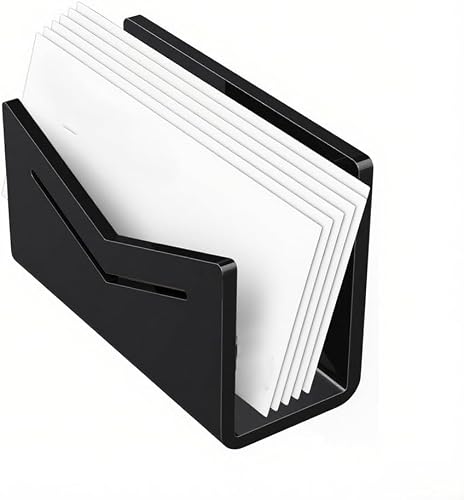FACAIIO Kompakter schwarzer Acryl-Post-Organizer für Zuhause, Büro, Schreibtisch