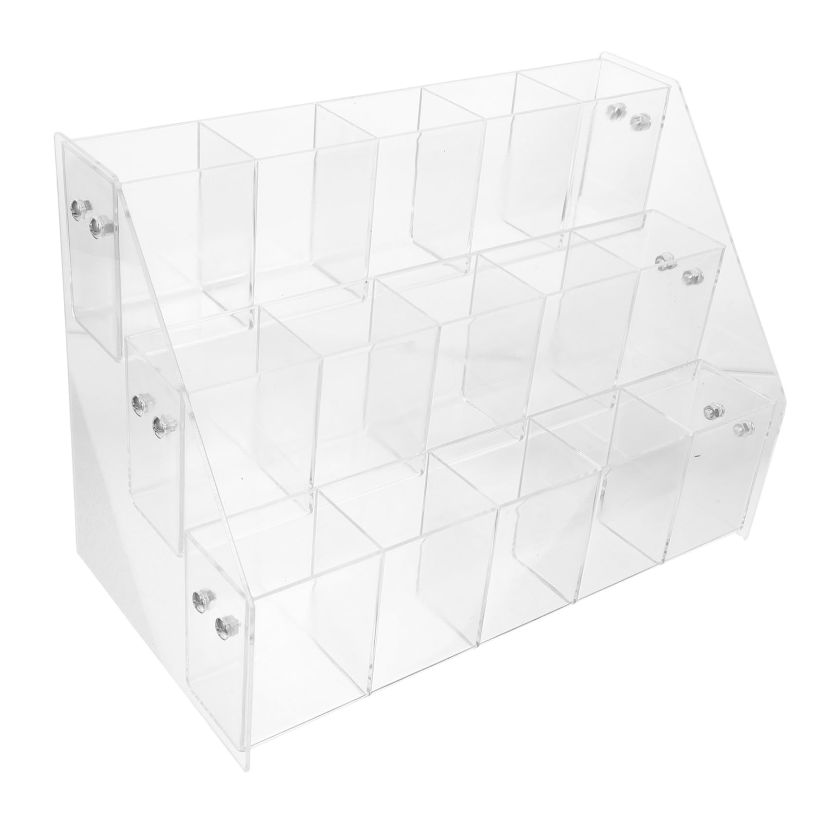 Présentoir Stylos Acrylique Transparent Niveaux Robuste pour Pinceaux Maquillage et Fournitures Bureau École
