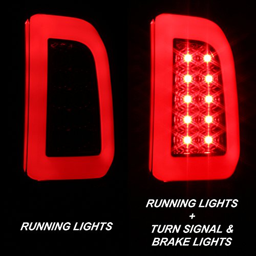 Akkon - [Led Tube For Black Smoked 1997-2003 F150 | 1999-2007 F250 F350 F450 F550 Superduty Tail Lights Brake Lamps Pair #TOP6