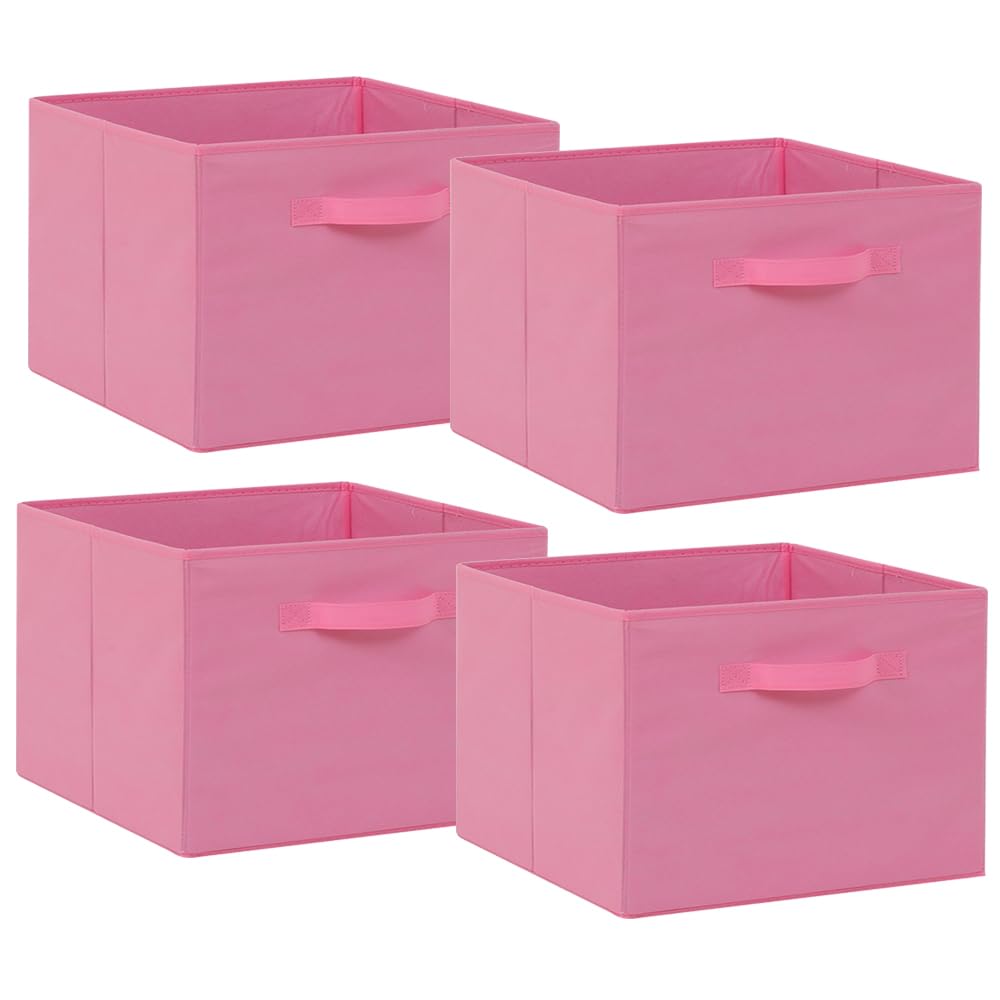 Homullel Foldable Storage Cube Boxes Set of 4, Storage Unit Box with Handle, Collapsible Storage Bins Organiser for Shelf Closet Organization — image 1