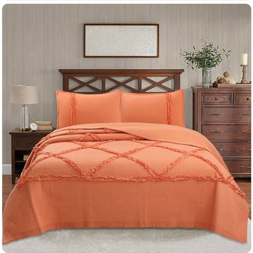 DMBAOD Dessus De Lit 2 Personnes 240x260,Couvre-lit matelassé en Dentelle tridimensionnelle,Couvre Lit Matelasse De Luxe Boutis Couverture avec 2 Taies...