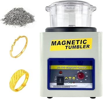 Magnetic Tumbler Jewelry Polisher 180mm 2000 RPM Finisher 7.3 inch Magnetic Polisher with Adjustable Speed for Jewelry JH185