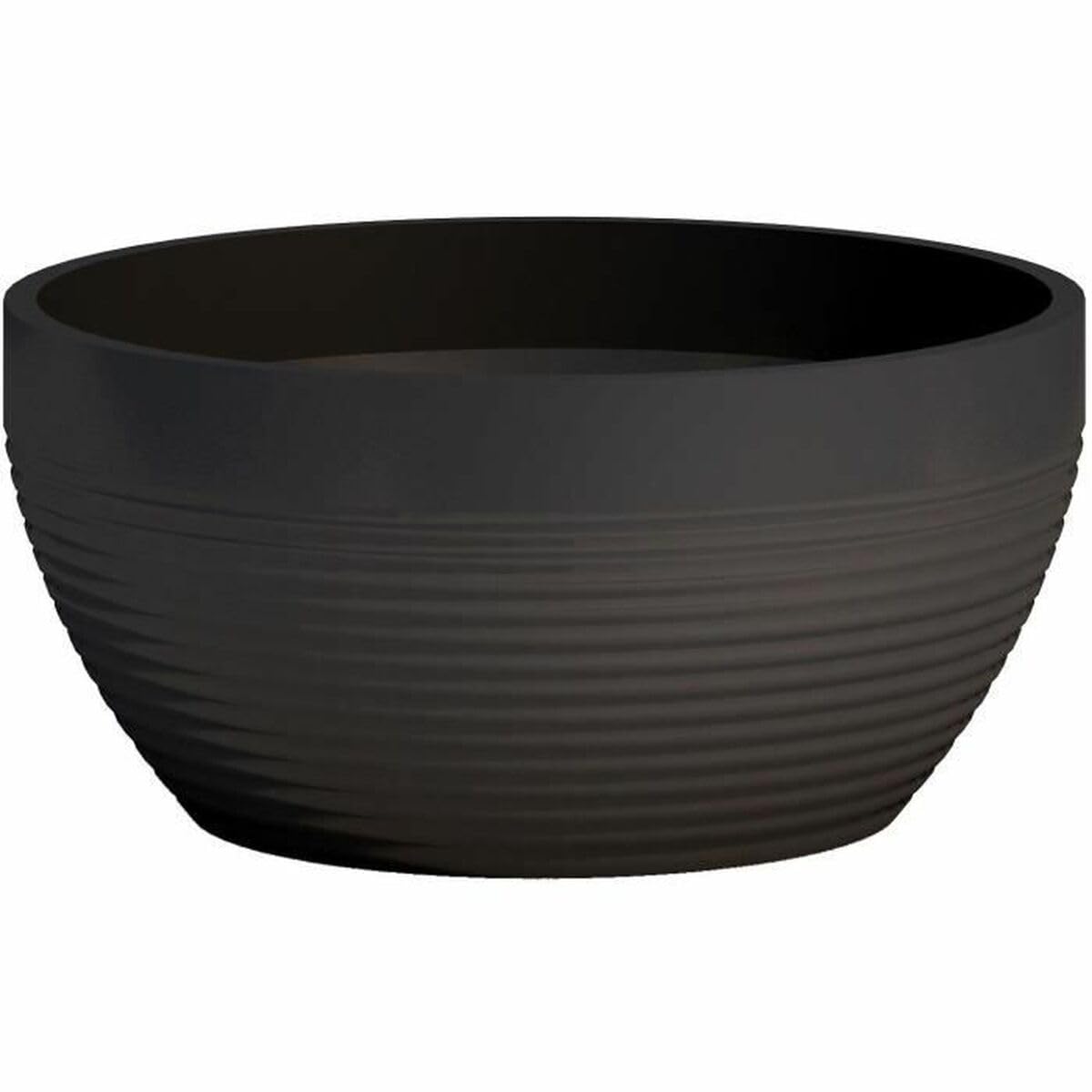 Pot noir 35 x 16 cm idéal pour rempoter les plantes à racines courtes
