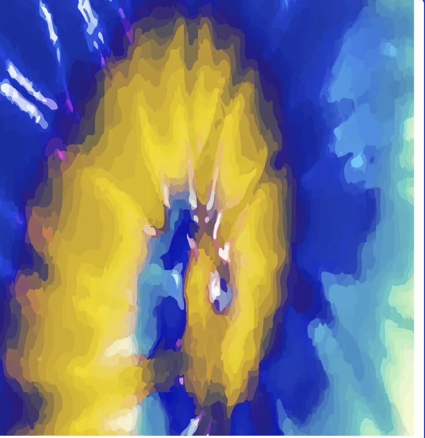 Hocsocx Psychedelic Blues Socks Performance Liner Moisture-Wicking Protection | Large3