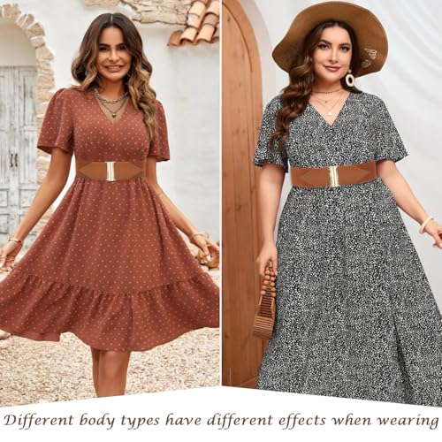 Women Wide Elastic Belt Vintage Stretchy Waist Belts for Dresses4