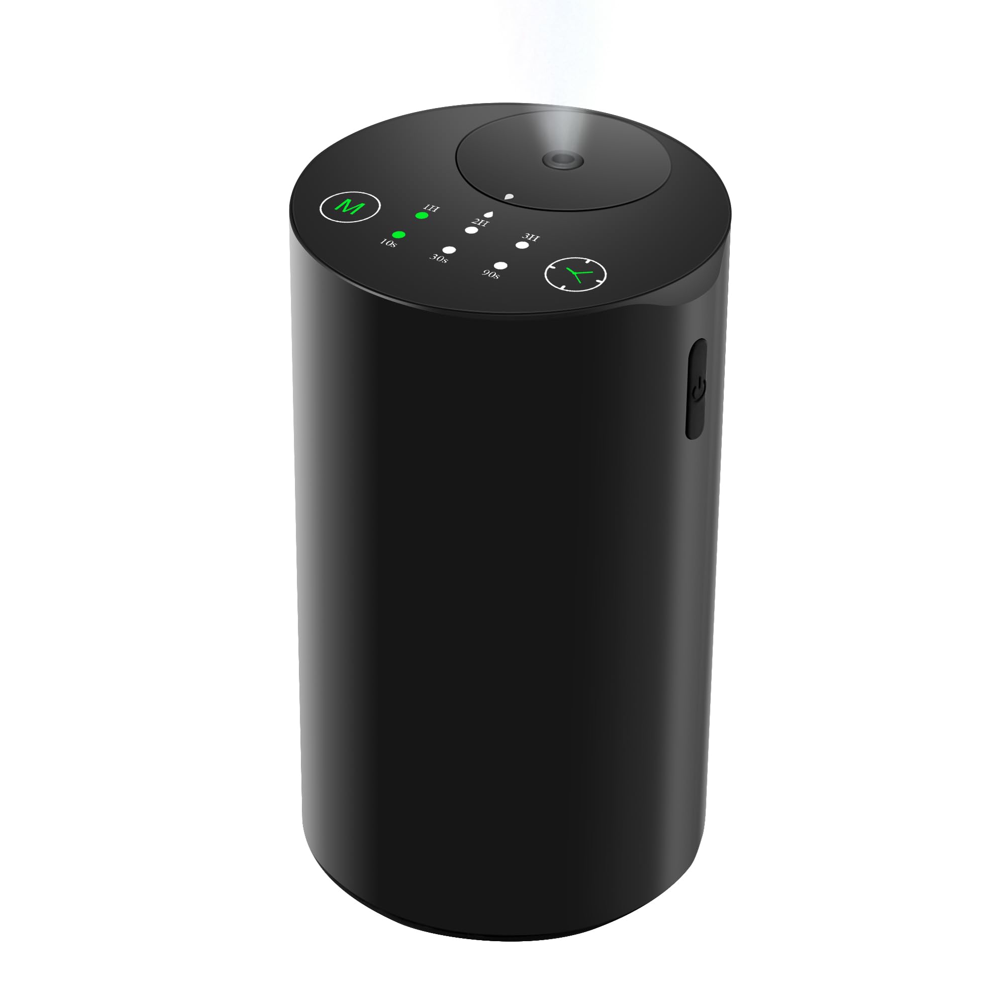 Waterless Diffuser for Essential Oil Nebulizer, Battery Powered Mini Scent Air Machine, Aromatherapy Mist Diffuser for Home Room Car Office (black-A)