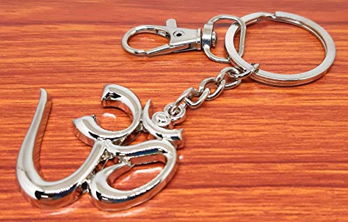 Image of Aura Spiritual Aum Om Metal Keyring Keychain For Gifting Men Women Girls Boys Husband Friend Bike Car House Office Home Keys