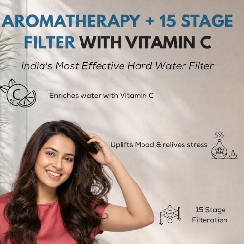 Image of Life Harbor Hand Shower Filter for Hard Water | 15 Stage Purifier | Shower Head Water Softener for Hair Fall, Dry Skin | 2X Active Filtration Media (Hand Shower: 15 Stage + Fragrance Filter)