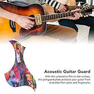 FECAMOS Garde de Guitare, Connexion Ferme Pratique Belle Guitare Acoustique en PVC Pickguard Anti-Rayures pour la… - Les Beatles, Paul McCartney, John Lennon, RIngo Starr, George Harrison FECAMOS Garde de Guitare, Connexion Ferme Pratique Belle Guitare Acoustique en PVC Pickguard Anti-Rayures pour la… – Image 3
