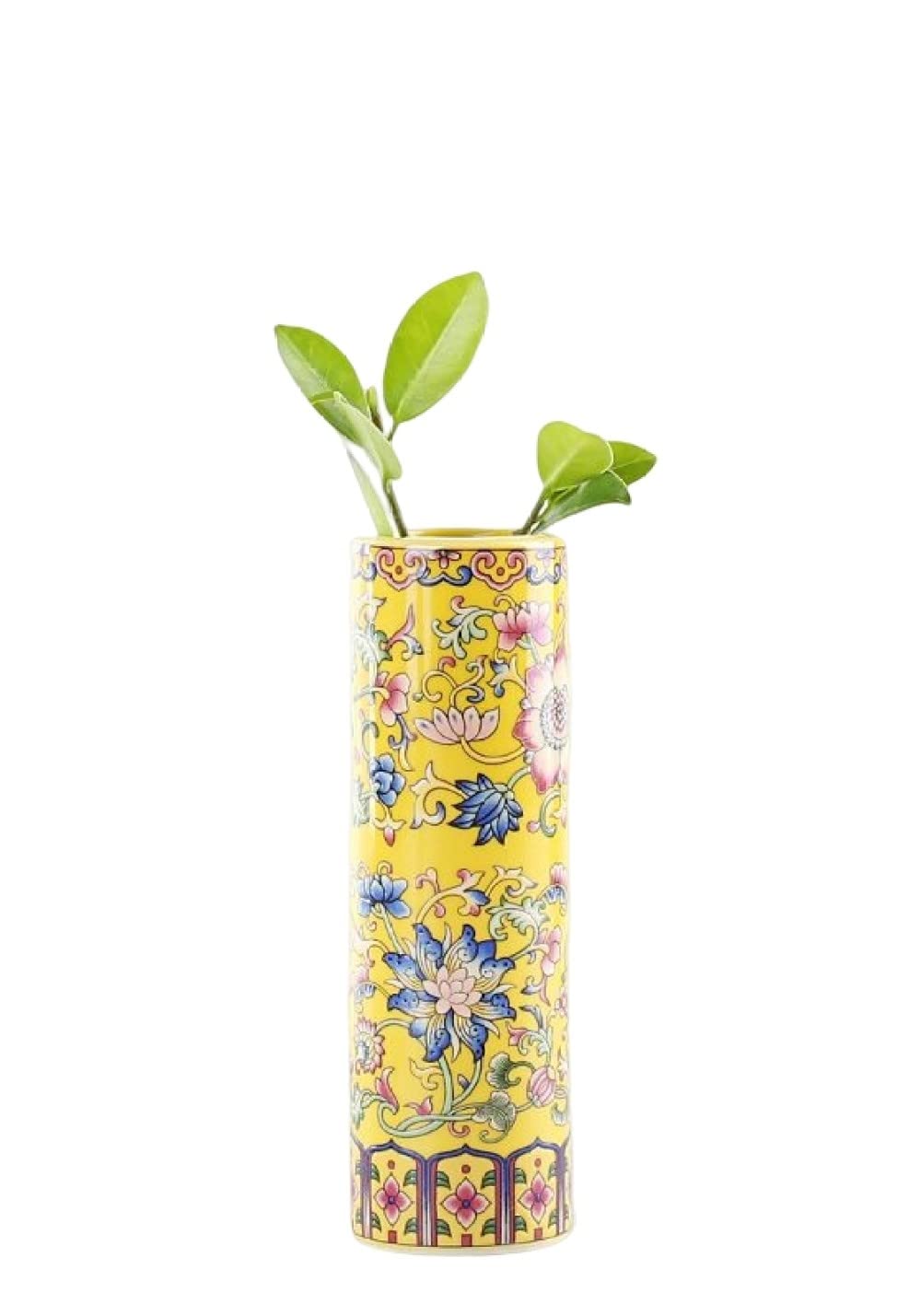 Piccolo vaso di ceramica per fiore fatto a mano elegante pittura cinese vintage smalto porcellanato smaltato decorativo rosso breve zucca vasi per ufficio decorazione domestica